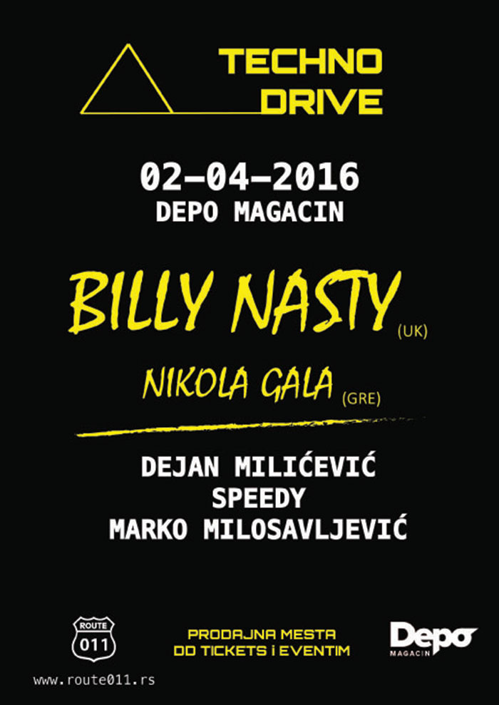 Techno Drive Billy Nasty Nikola Gala Magacin Depo