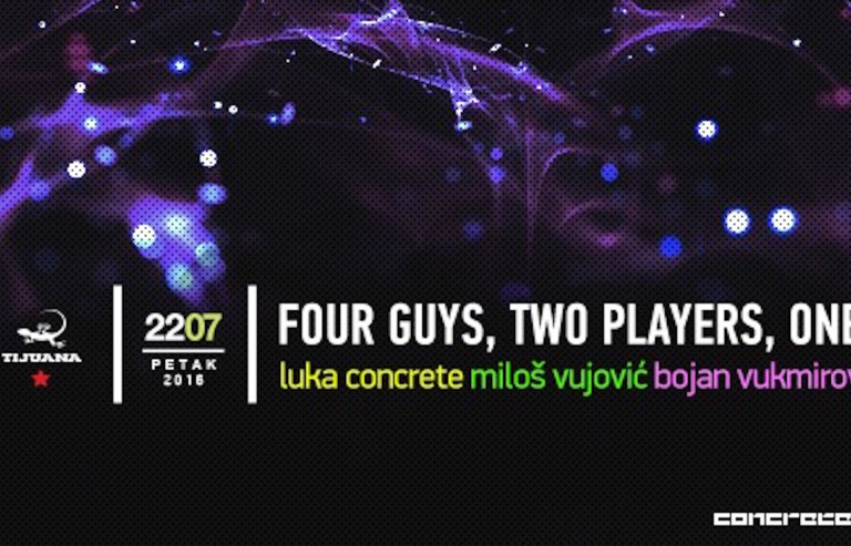 Four guys, two players, one stage