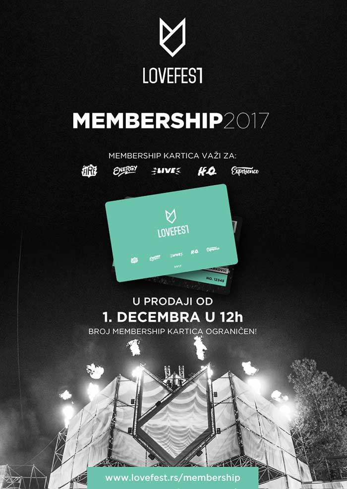 Lovefest Membership kartica 2017