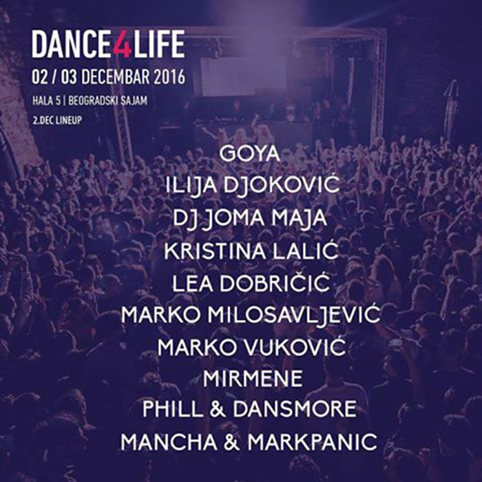 Dance4Life Line Up Lea Dobricic Marko Milosavljevic Ilija Djokovic