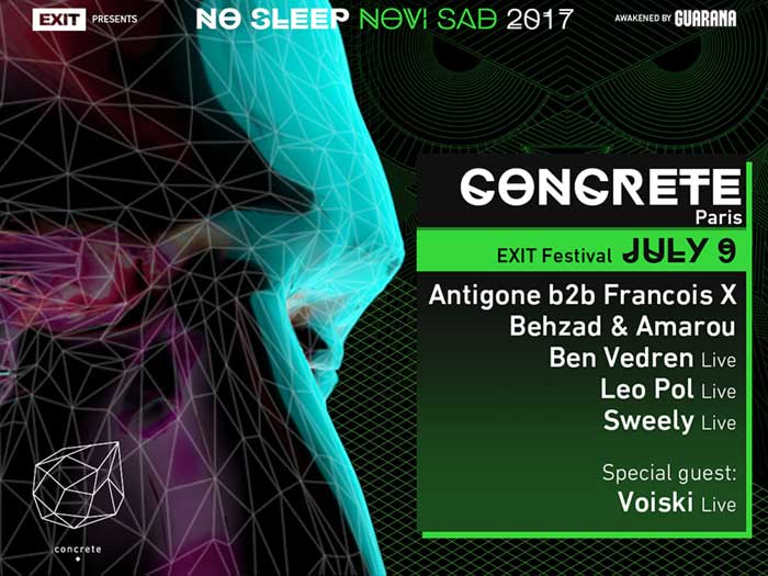 No Sleep Novi Sad Concrete Line Up EXIT festival