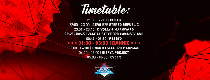 Serbia Wonderland festival 2017 DANNIC Timetable