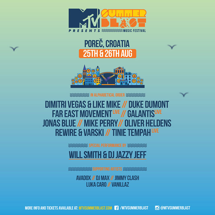 MTV SummerBlast Line Up izvodjaci