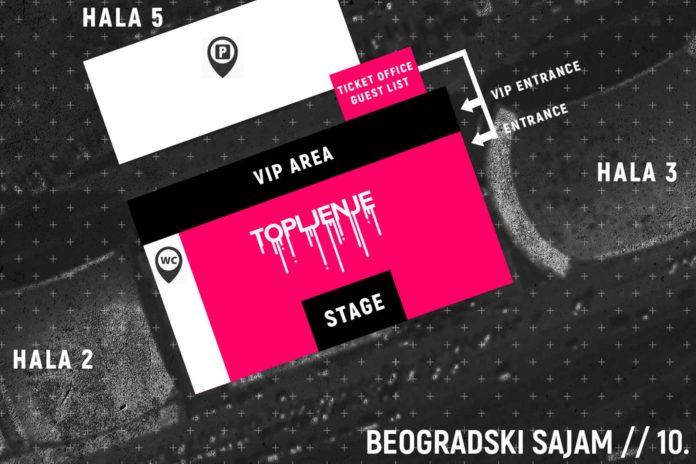 Topljenje festival mapa Beogradski sajam