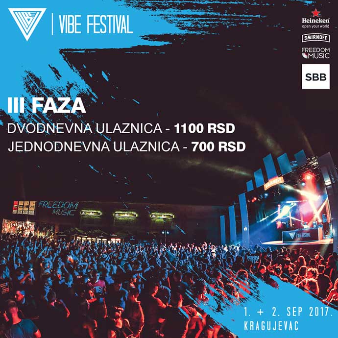 VIBE festival 2017 prodaja karata