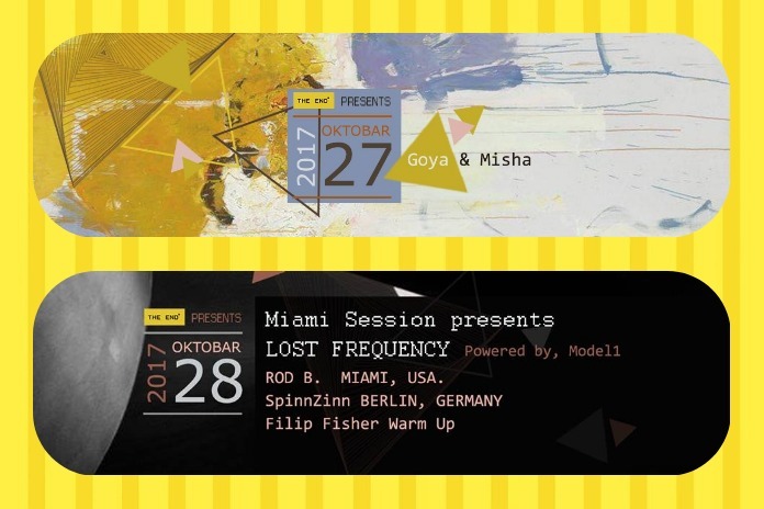Goya i Lost Frequency koncept ovog vikenda u klubu THE END