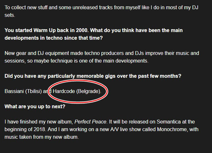 Oscar Mulero Resident Advisor intervju