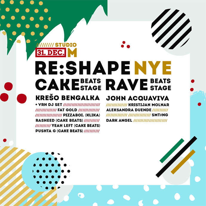 Studio M Novi Sad Nova godina 2018 John Aquaviva Kristijan Molnar Aleksandra Duende