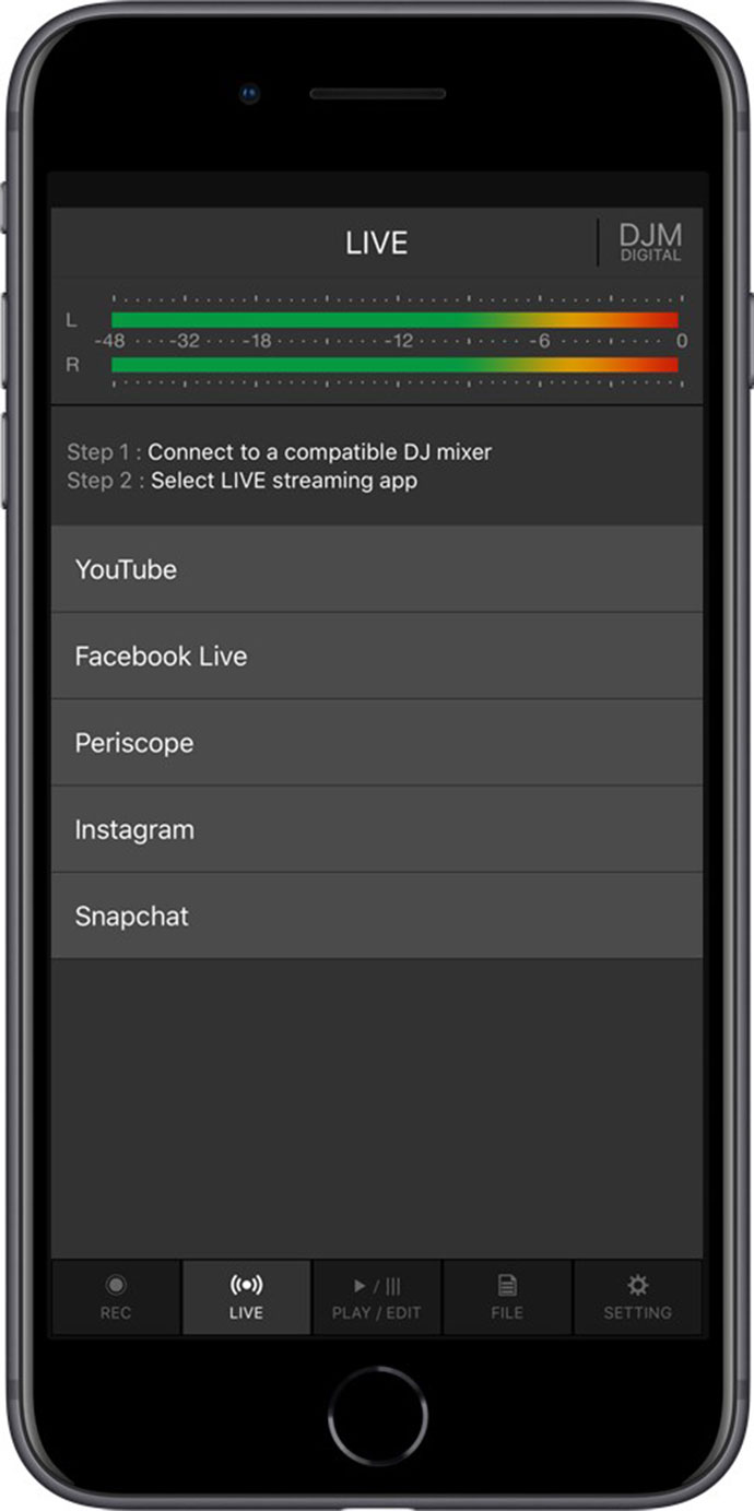 DJM REC iPhone Live