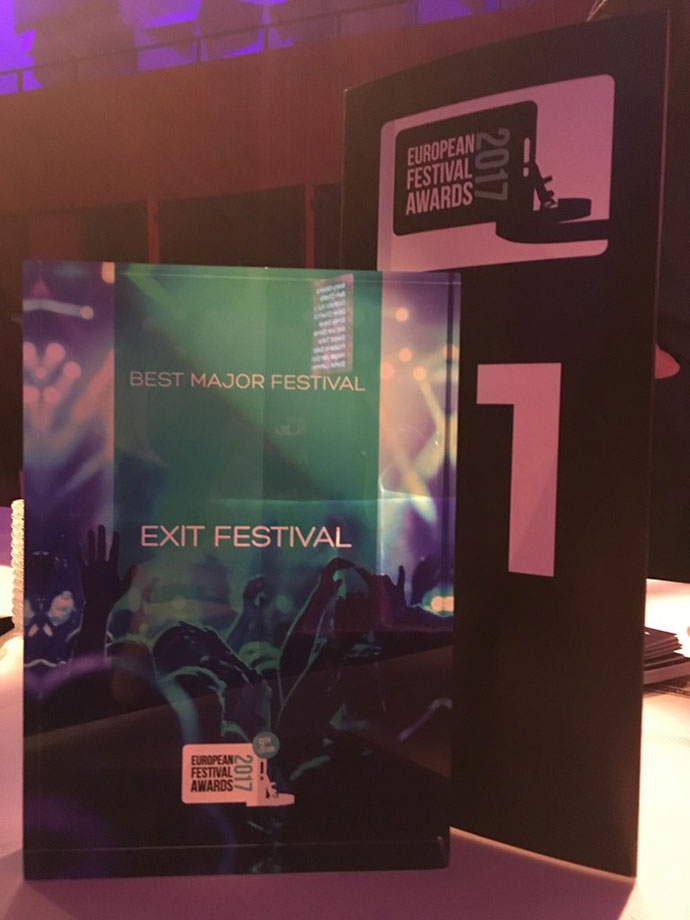 Nagrada najbolji evropski festival EXIT 2018