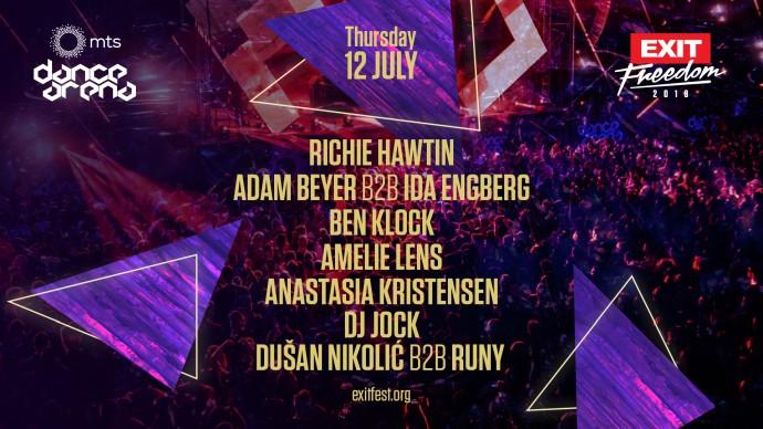 exit dance arena lineup 2018