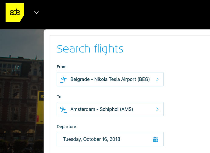 ADE 2018 avion flight