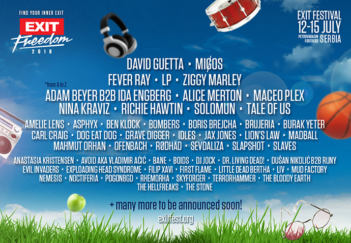 EXIT 2018 David Guetta Line Up