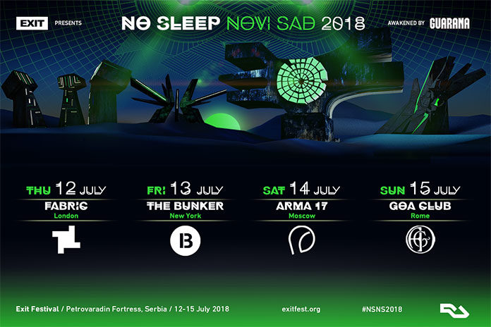EXIT No Sleep Novi Sad 2018 klubovi
