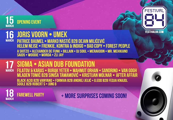 Festival 84 Line Up