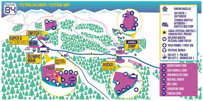 Festival 84 mapa festivala