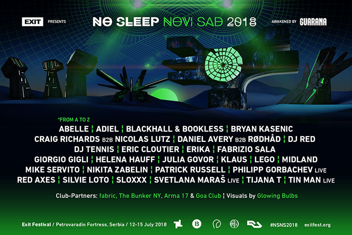 No Sleep Novi Sad Line Up 2018