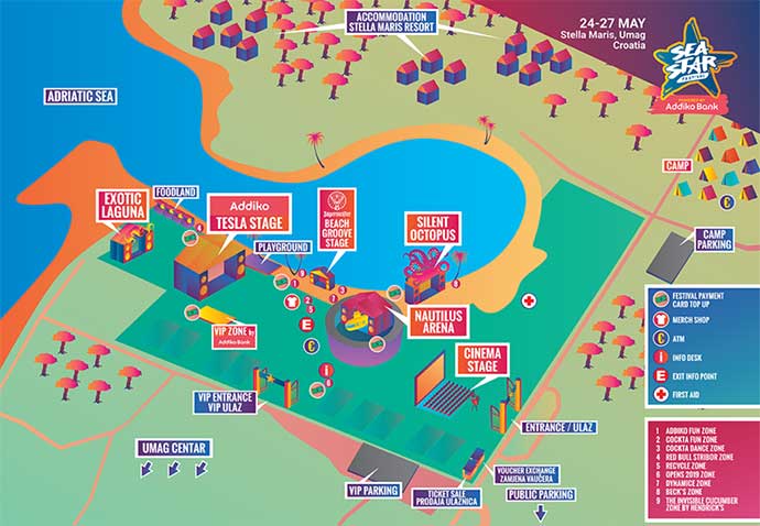 Sea Star festival 2018 mapa