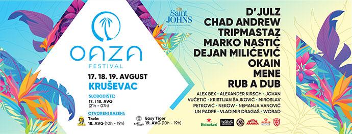 Oaza Festival 2018 D'julz Chad Andrew Tripmastaz Marko Nastić Dejan Milićević Okain Mene Rub A Dub