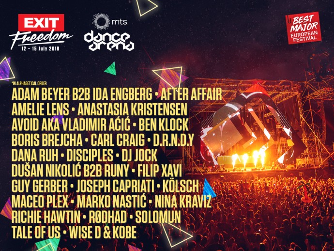 exit dance arena lineup 2018