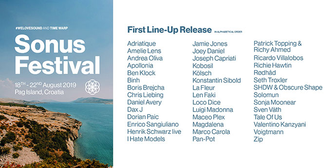 Sonus festival 2019 First Line Up