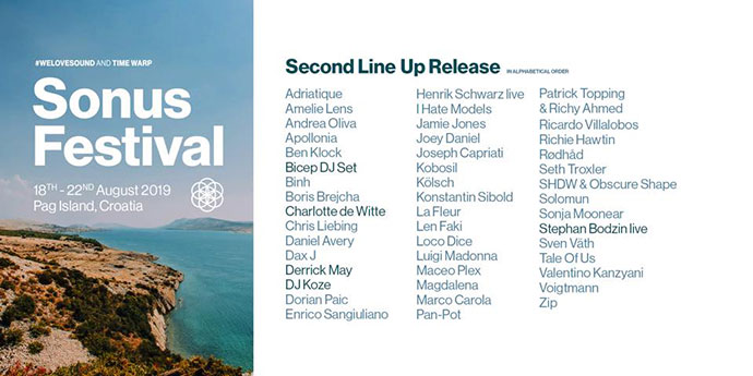 Sonus festival 2019 Line Up