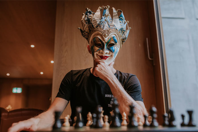 Photo of DJ Boris Brejcha wearing mask.