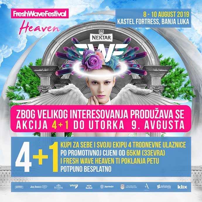 Fresh Wave festival akcija 4+1 produzen rok