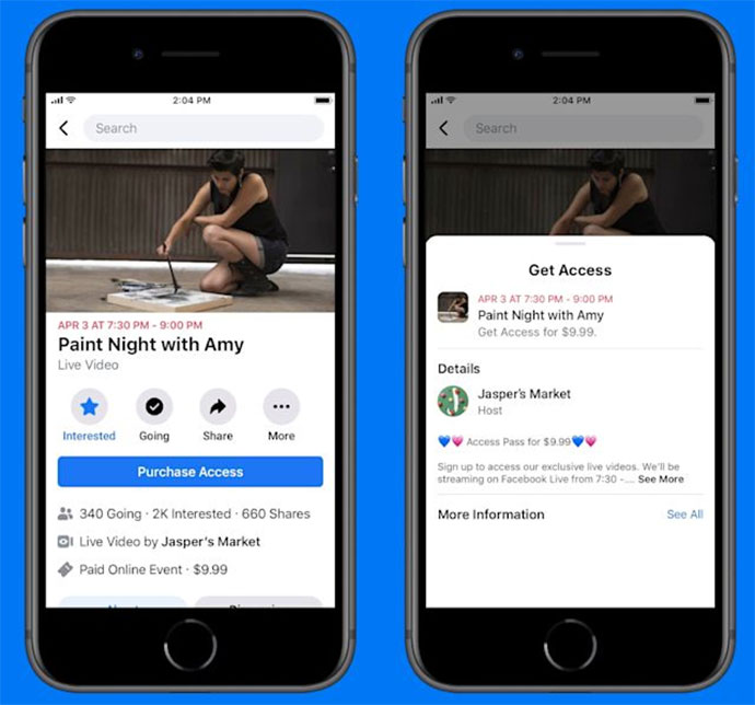 Facebook placeni Live Stream