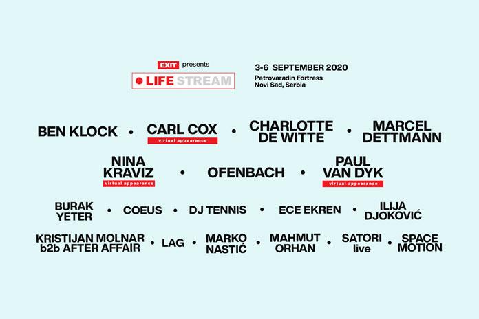 EXIT Life Stream 2020 Carl Cox Charlotte De Witte