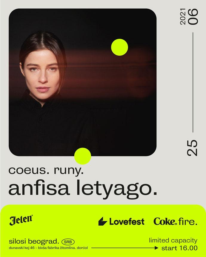 Lovefest Fire Belgrade 2021 Anfisa Letyago Runy Coeus Silosi
