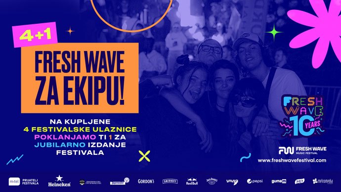 4+1 akcija Fresh Wave festival 2022 karte