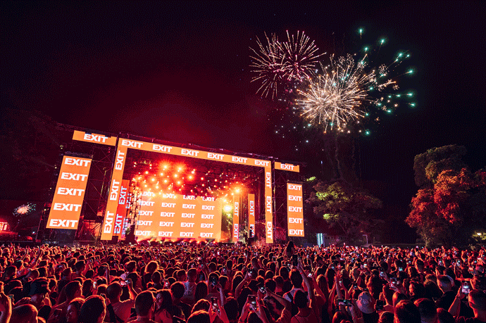 EXIT festival 2022 Main Stage vatromet by Marko Ristic
