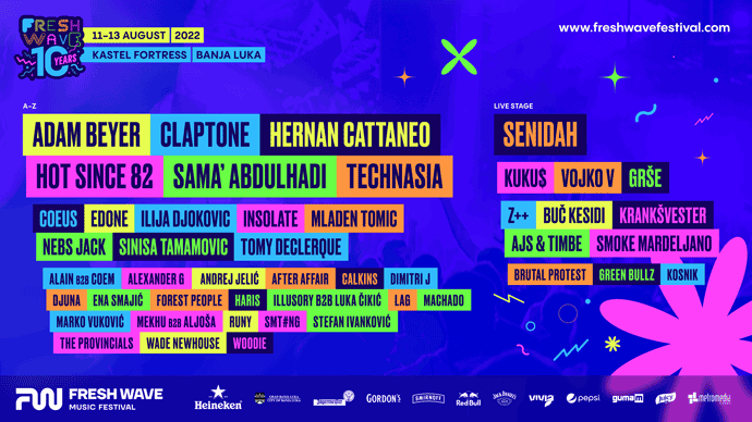 Fresh Wave festival 2022 Full Line Up