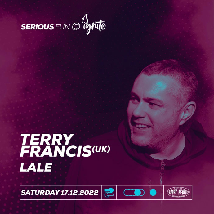 Terry Francis i DJ Lale u Ignite klubu u Novom Sadu 17. decembra 2022
