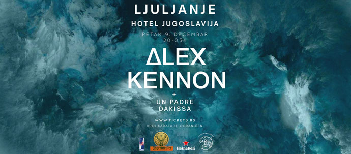 DJ Alex Keenon na Ljuljanje žurci u Hotelu Jugoslavija 9. decembra 2022. godine. Domaća podrška DJ Un Padre i Dakissa.
