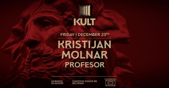 DJ-evi Kristijan Molnar i Profesor dolaze u klub Kult 23. decembra 2022. godine.