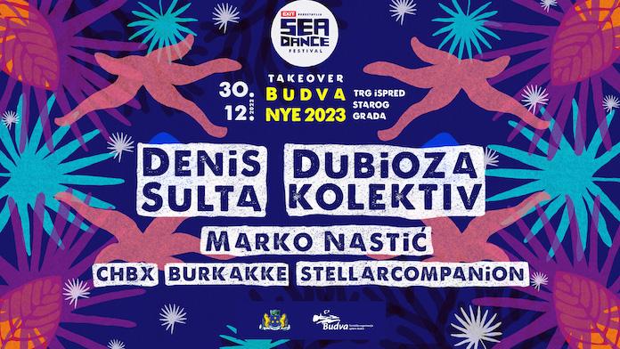 Denis Sulta i Marko Nastić na Sea Dance festival dočeku Nove 2023. godine u Budvi.