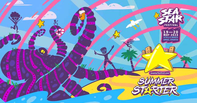 Plakat Sea Star Festivala koji će se održati od 19. do 21. maja 2023. godine.