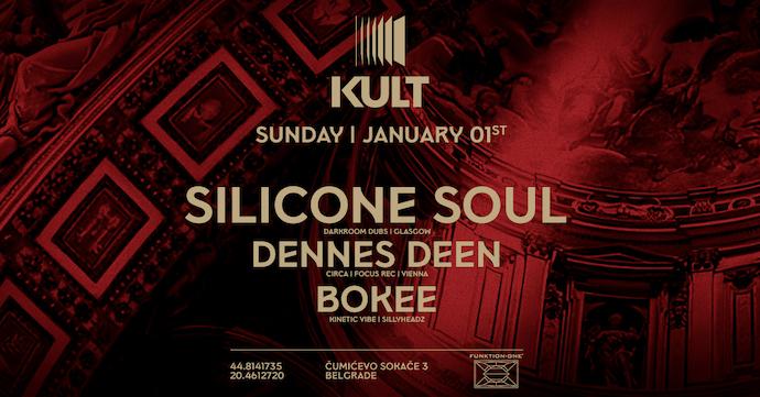 Repriza Nove godine u Kult klubu 01. januara 2023. godine uz Silicone Soul, Dennes Deen i Bokee DJ-eve.