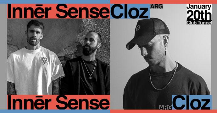 DJ duo Innēr Sense i Cloz u novosadskom Clubu Tunnel 20. januara 2023. godine.