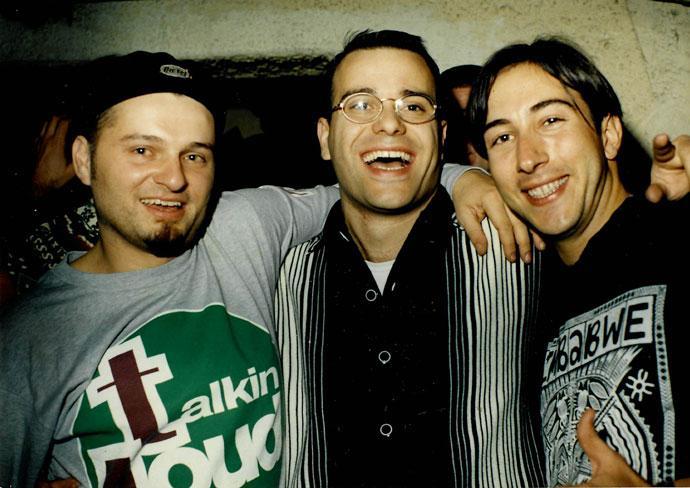 Coba, Đole i Ćile u Soul Food klubu u Beogradu.