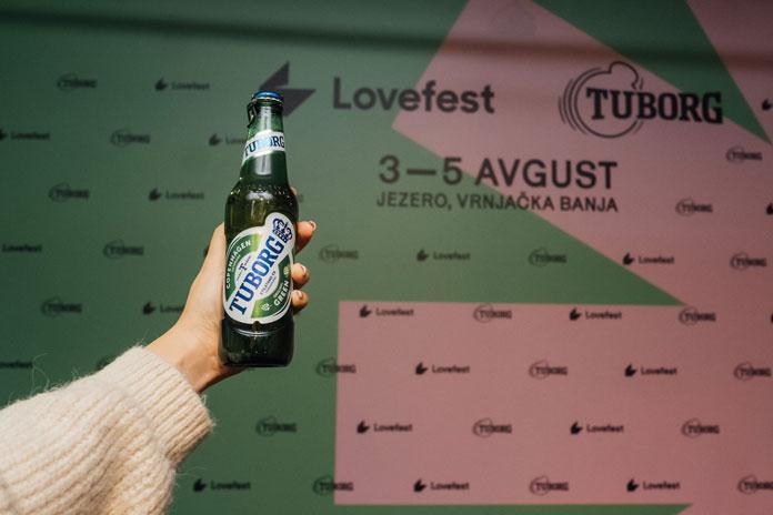 Tuborg pivo sponzor Lovefesta 2023. godine.