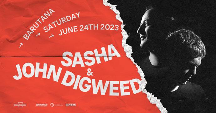 Progressive House velikani Sasha i John Digweed nastuapju u klubu Barutana u Beogradu 24. juna 2023. godine.
