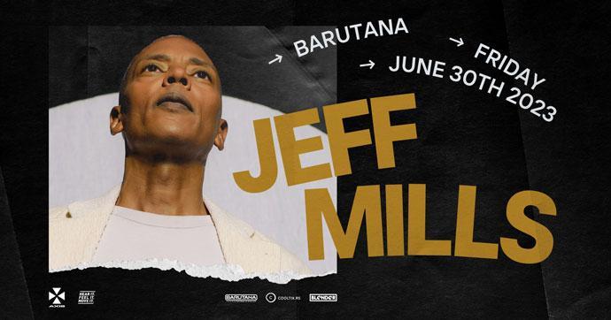 DJ Jeff Mills stiže u klub Barutana 30. juna 2023. godine.