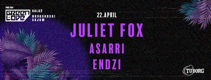 Juliet Fox na Green Love žurci u KC Hala 2 prostoru u Novom Sadu 22. aprila 2023. godine.