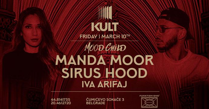 DJ-evi Manda Moor i Sirus Hood u Clubu Kult 10. marta 2023. godine.