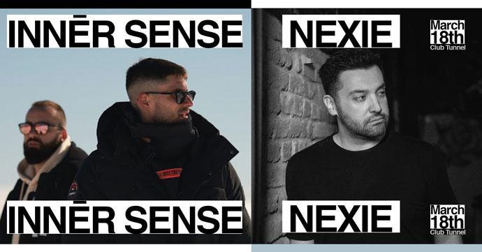 Nexie i Inner Sense DJ duo u Clubu Tunnel 18. marta 2023. godine.