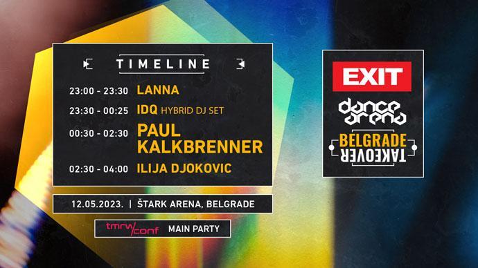 Satnica EXIT Dance Arena Belgrade Takeover žurke na kojoj će nastupiti Paul Kalkbrenner.
