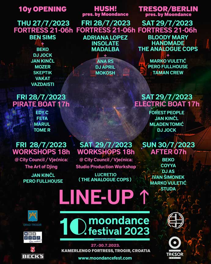 Moondance festival 2023 Line Up.